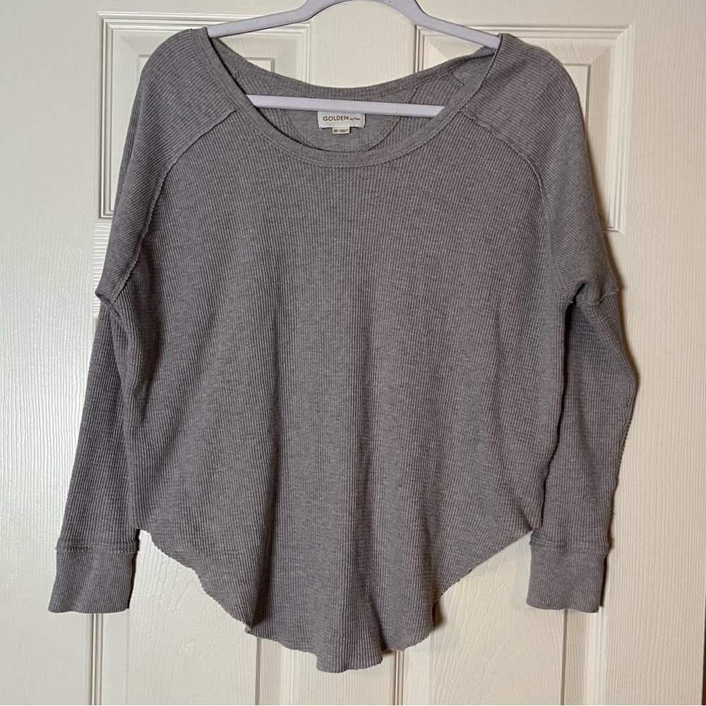 GOLDEN BY TNA| ALDER WAFFLE KNIT LONG SLEEVE